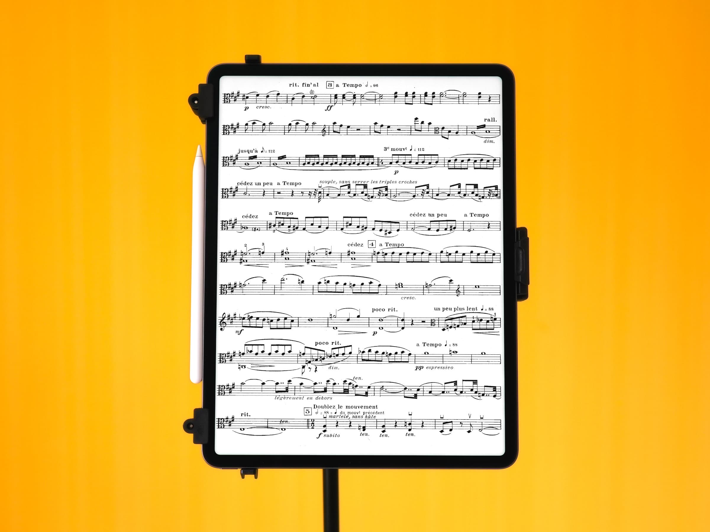 Partitions de musique sur un Apple iPad Pro 12,9 pouces (4x3)